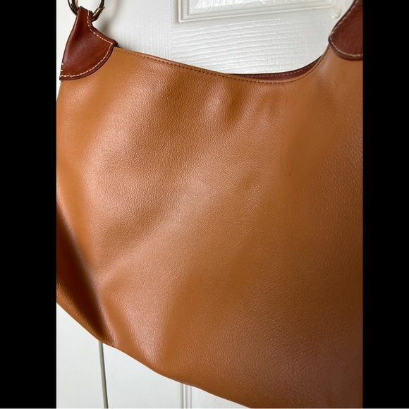 DOONEY & BOURKE Medium Sac Hobo Purse Shoulder Hand Bag Cognac Tan Brown Leather - Picture 9 of 16